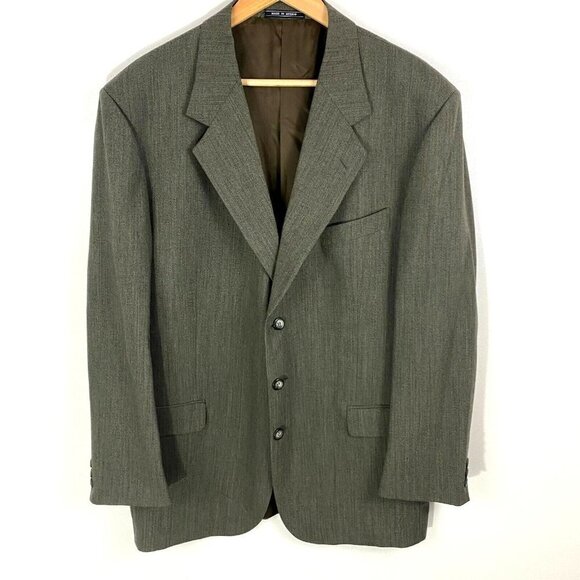 Conte Di Milano Blazer Suit Jacket Men's Size 44R Gray Single-Breasted 44 Mexico - Picture 1 of 16